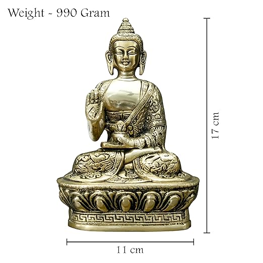 🌼 Buddha Ji Idol – Symbol of Peace, Positivity & Spiritual Harmony (19 × 12 cm)