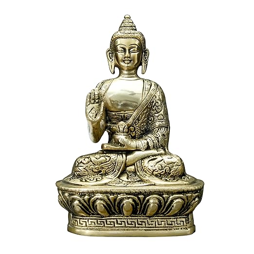 🌼 Buddha Ji Idol – Symbol of Peace, Positivity & Spiritual Harmony (19 × 12 cm)