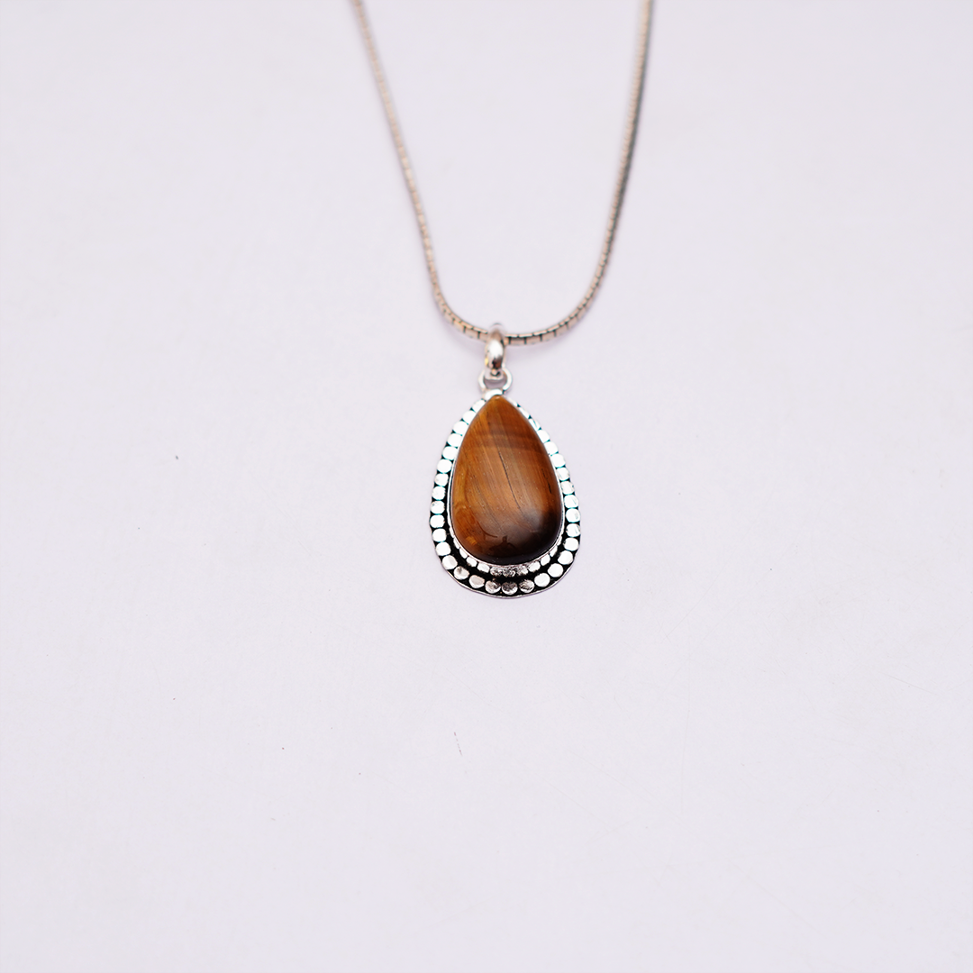 Natural Carnelian Stone Pendant long | लाल सुलेमानी पेंडेंट