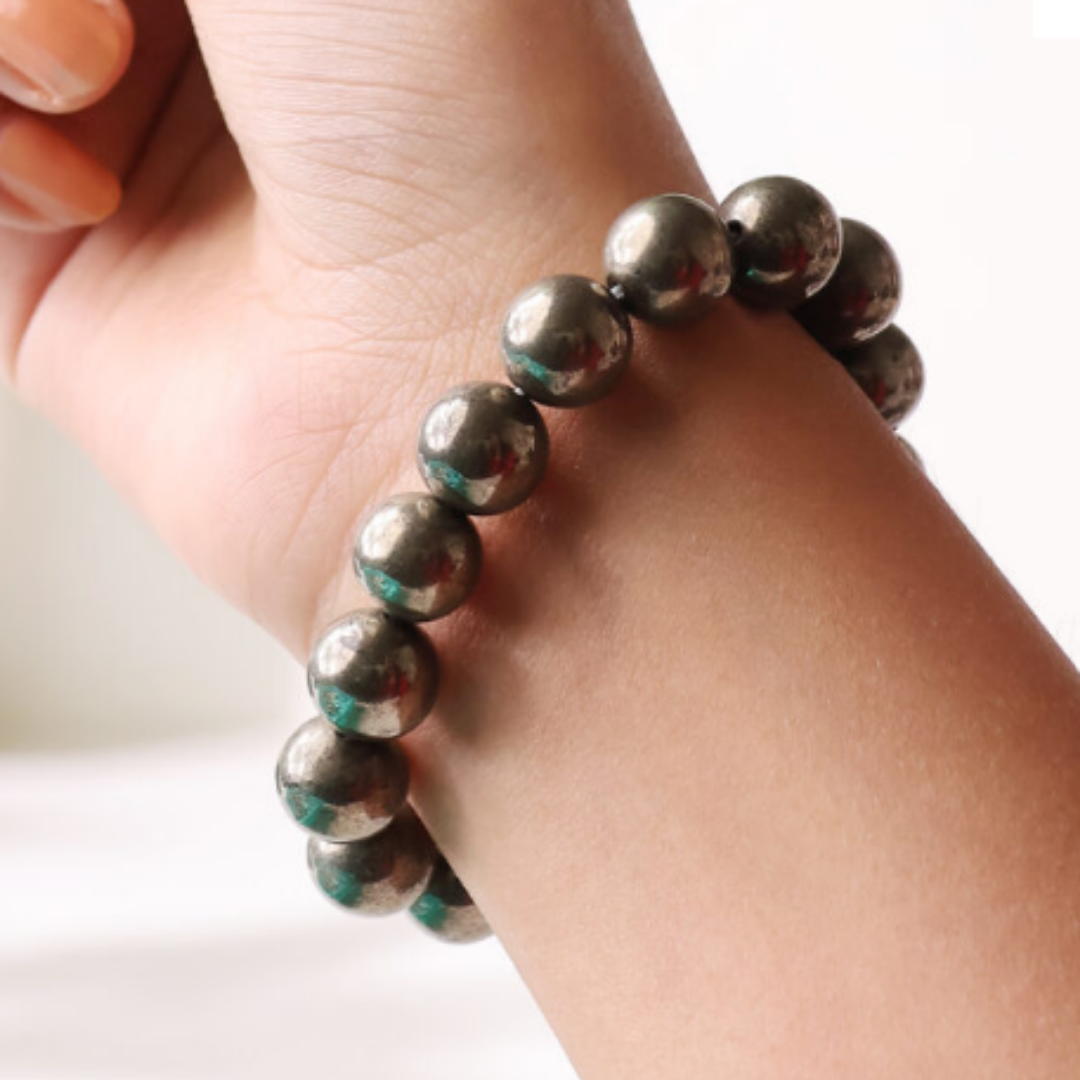 Certified Natural Pyrite Bracelet – Stone of Wealth & Protection