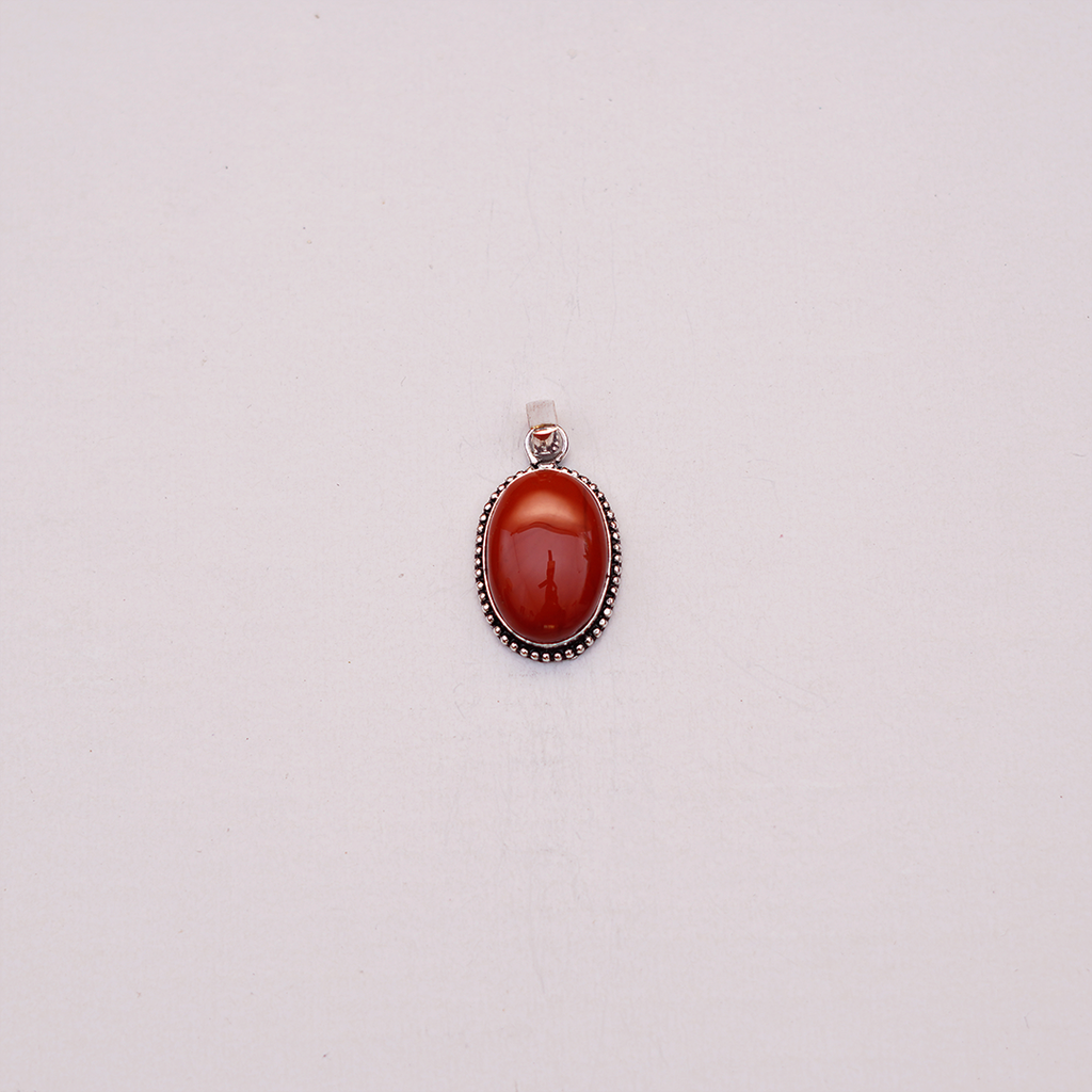Natural Carnelian Stone Pendant| लाल सुलेमानी पेंडेंट