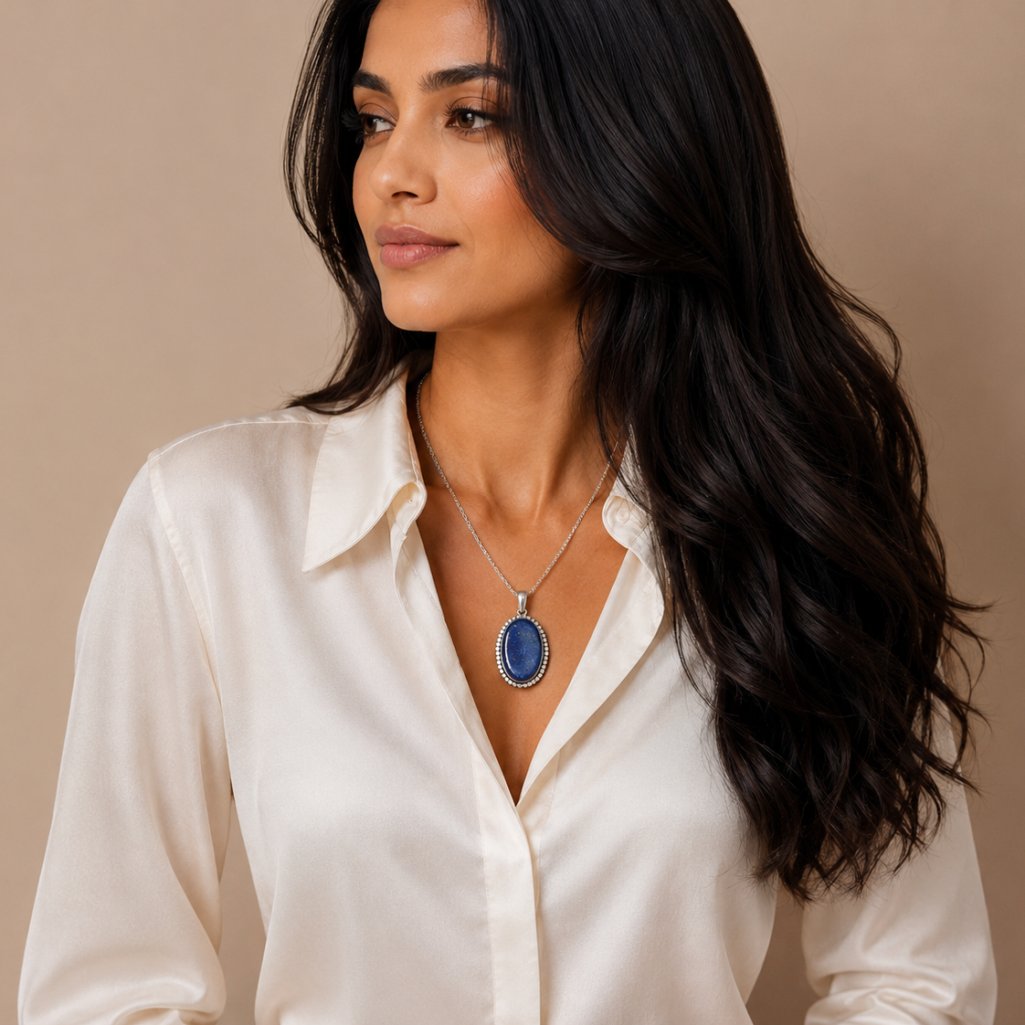Lapis Lazuli – ( Focus & Wisdom ) Oval Pendant