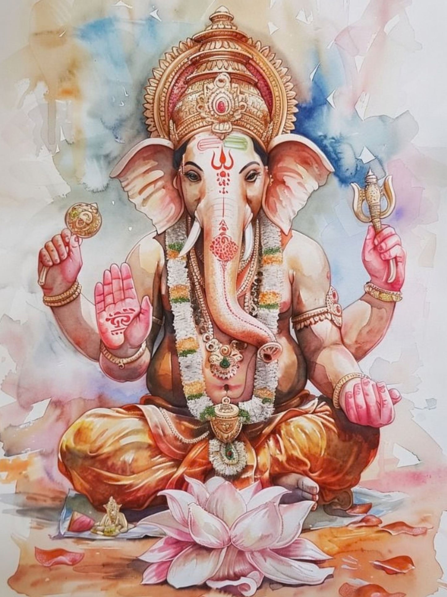 Lord Ganesha Canvas Wall Painting