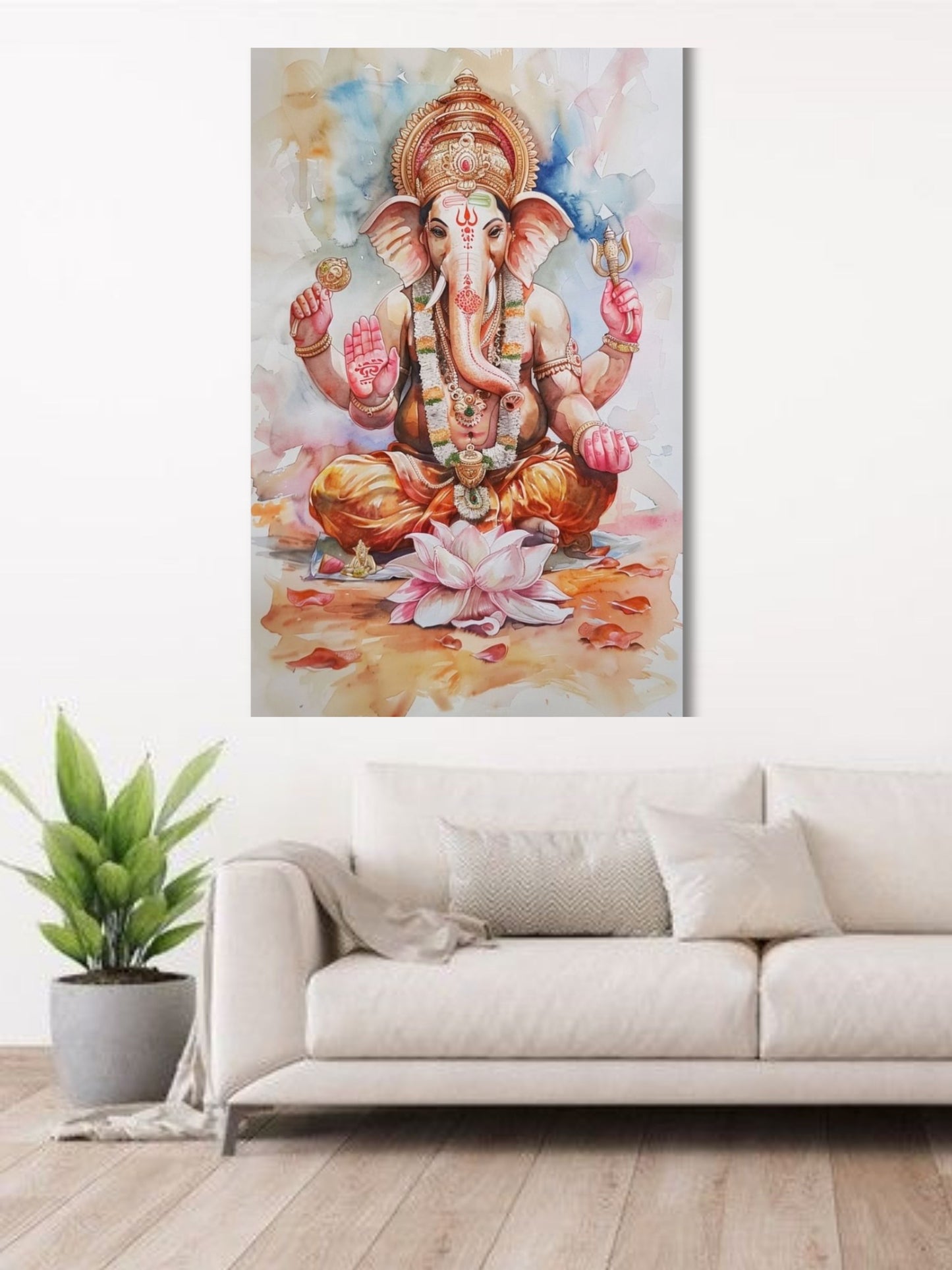 Lord Ganesha Canvas Wall Painting