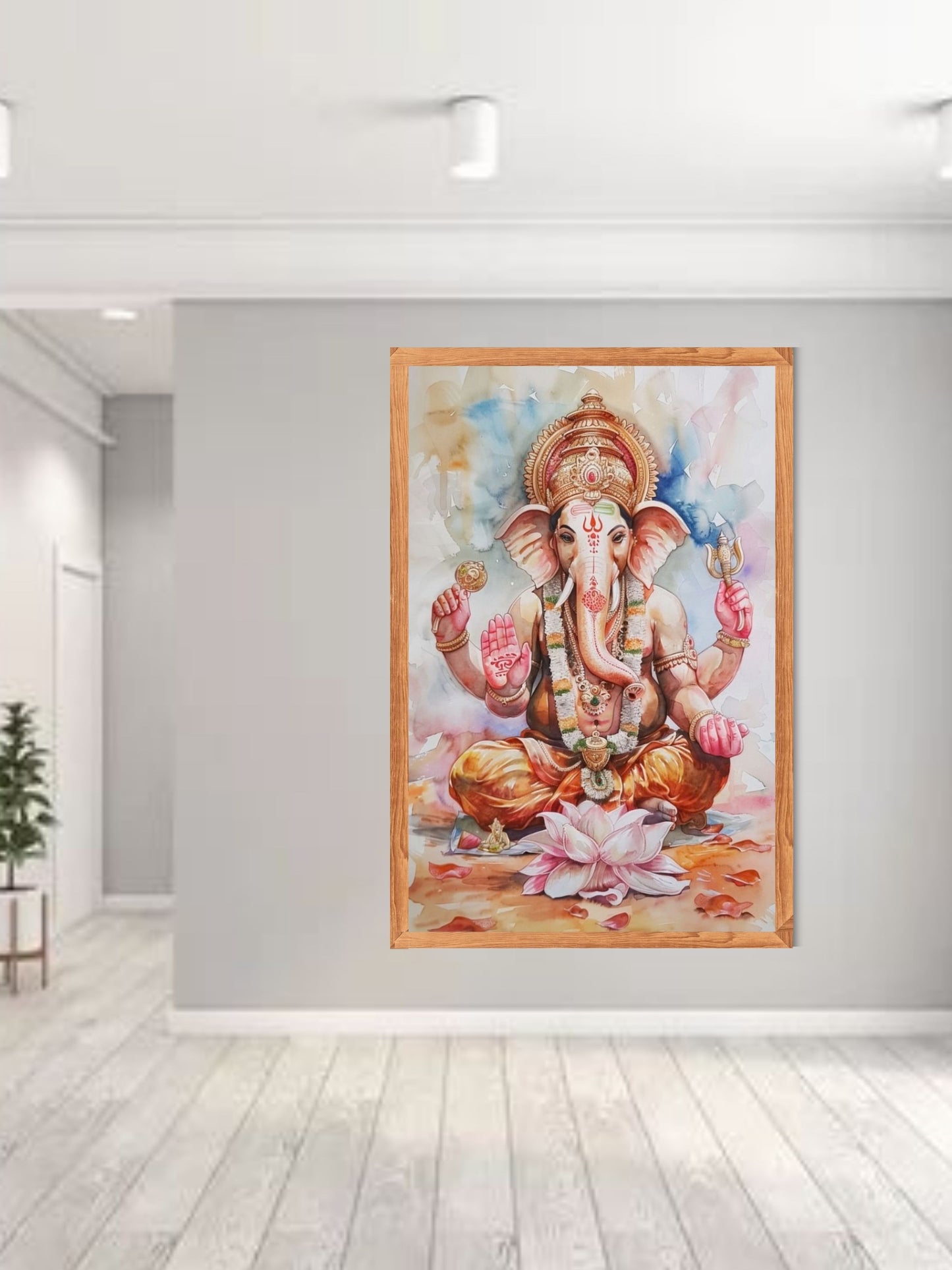Lord Ganesha Canvas Wall Painting