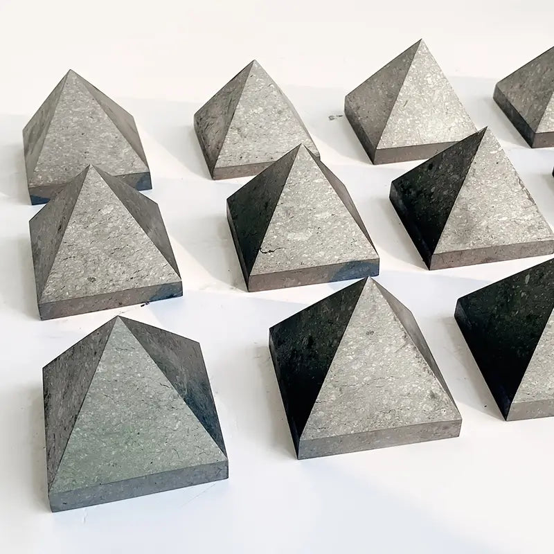Natural Black Granite Pyramid – Harness Positive Energy & Protection