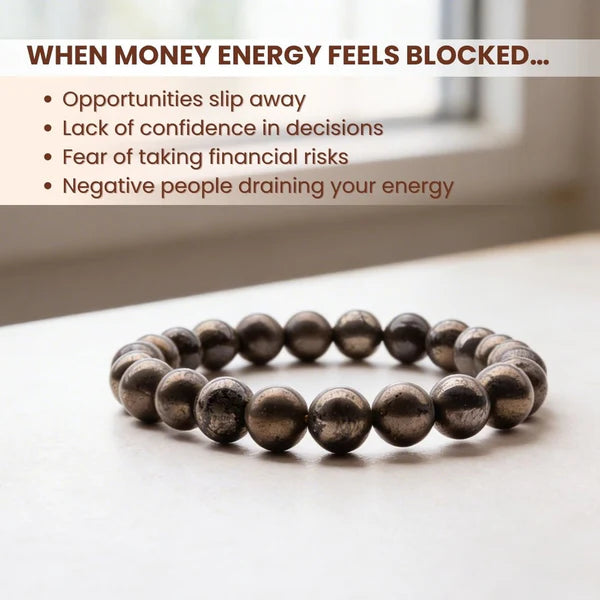 Certified Natural Pyrite Bracelet – Stone of Wealth & Protection