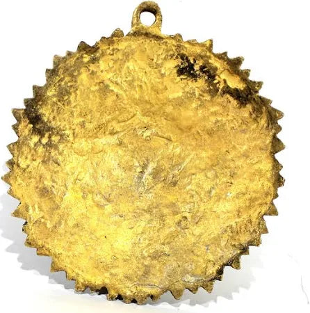☀️ Small Brass Sun Face Wall Hanging – Source of Energy, Prosperity & Positivity (6 Inch)