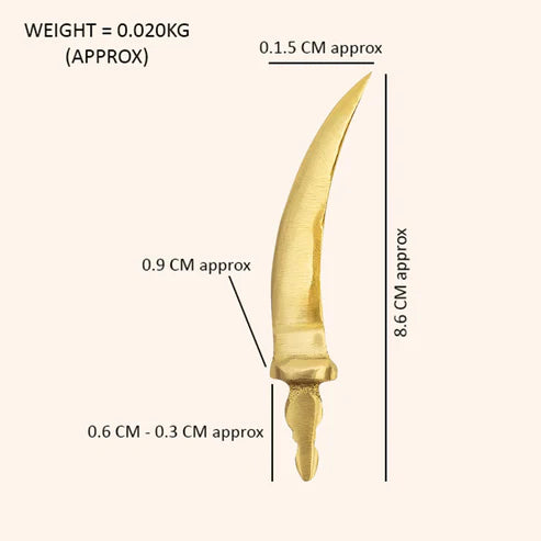 ⚔️ Golden Talwar Showpiece – Symbol of Strength, Protection & Victory (8.6 cm)
